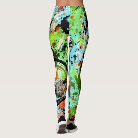 Voedingsvecht Graffiti Abstract Leggings (Achterkant)