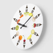 Voedingsvork- of restaurantwandklok grote klok (Hoek)