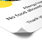 Voedingsvrije schoolbus Allergieveilig gebied Poster (Hoek)