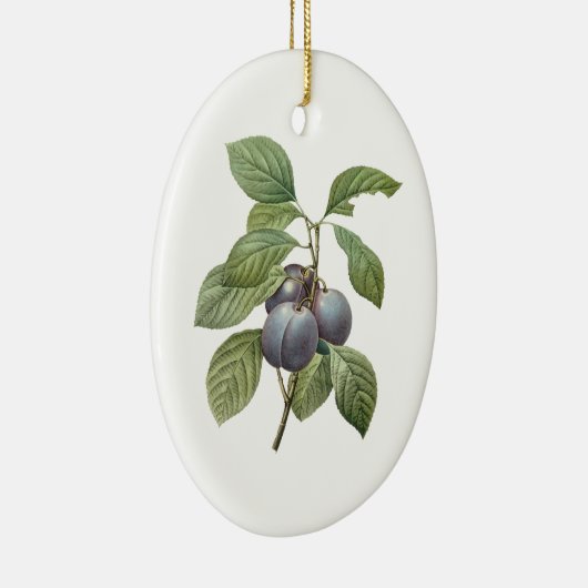  voedingsvruchten, Paarse tuinplassen van Redoute Keramisch Ornament (Rechts)