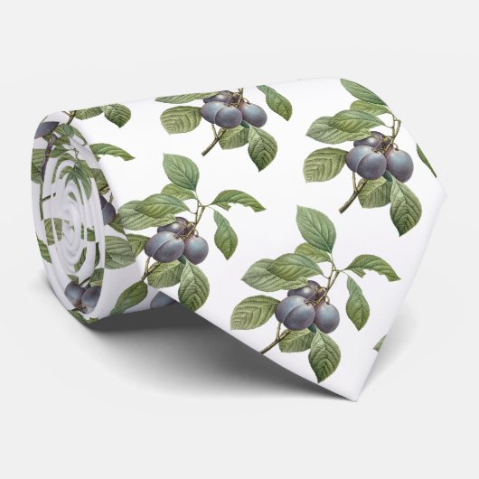  voedingsvruchten, Paarse tuinplassen van Redoute Stropdas (Opgerold)