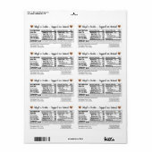 Voedingswaarde informatie Adopt a Cookie Dierenred Etiket (Full Sheet)