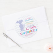 Voedsel Allergie Superhero Meisje Stickers (Envelop)