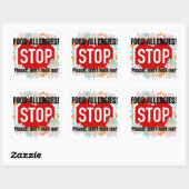 Voedsel Allergie waarschuwing stickers voor kinder (Vel)