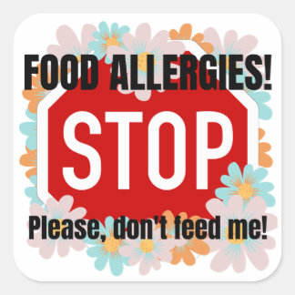 Voedsel Allergie waarschuwing stickers voor kinder