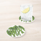  voedsel, biologisch geteelde groenten zandsteen onderzetter (Zijkant)