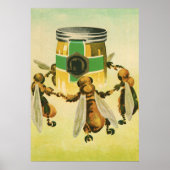  voedsel, biologische honingbijen dansende jar poster (Voorkant)