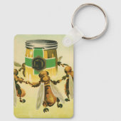 voedsel, biologische honingbijen dansende jar sleutelhanger (Achterkant)