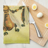  voedsel, biologische honingbijen dansende jar theedoek (Quarter Fold)