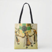 voedsel, biologische honingbijen dansende jar tote bag (Voorkant)