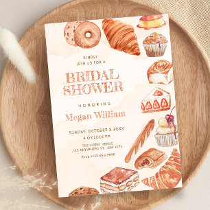 Voedsel brood pastei kunst bruiloftsfeest kaart