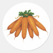  voedsel, bundel organische wortelgroenten ronde sticker (Voorkant)