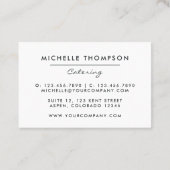 Voedsel Catering Visitekaartje (Achterkant)