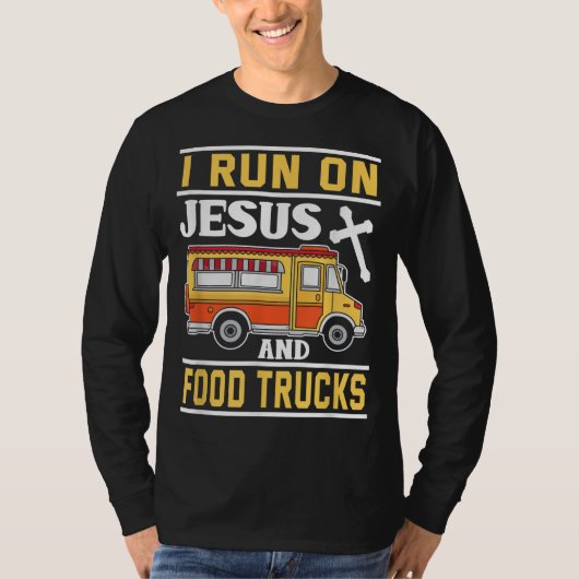 Voedsel dat ik op Jezus en Voedsel vrachtwagens lo T-shirt (Voorkant)