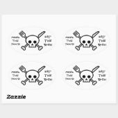 Voedsel de armen Eet de rijken - Bumpersticker Ovale Sticker (Vel)