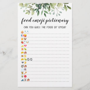 Voedsel Emoji Pictionary spel Quiz met Antwoorden