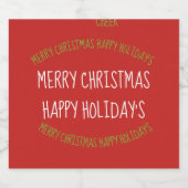 Voedsel en drank Mousserende Wijnfles Etiket Set (Enkel label)