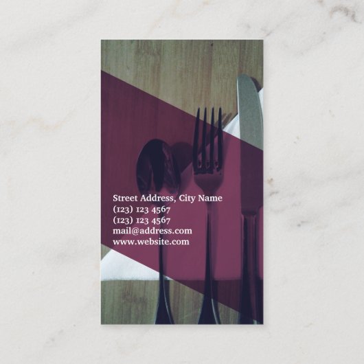 Voedsel- en drankenindustrie visitekaartje (Achterkant)