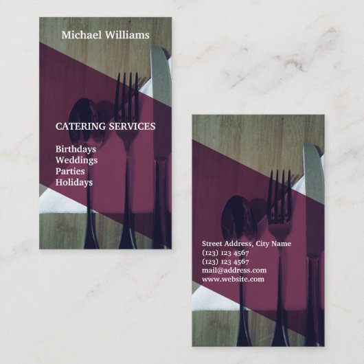 Voedsel- en drankenindustrie visitekaartje (Voorkant / Achterkant)