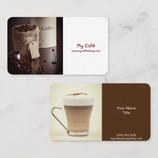 Voedsel en Drink Visitekaartje (Voorkant / Achterkant)