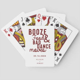 Voedsel en slechte dansbewegingen opslaan Datum Pokerkaarten