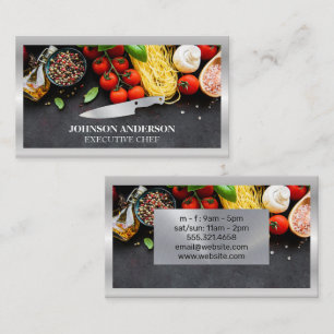 Voedsel en specerijen   Chef Knife   Culinaire kun Klantenkaartje