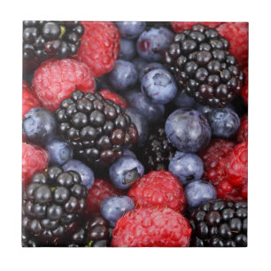 Voedsel fruit bessen patroon tegeltje