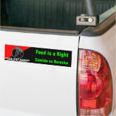 Voedsel geen bombs bumpersticker (Op Truck)