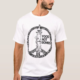 Voedsel geen bombs t-shirt