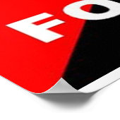 voedsel geen bommen poster (Hoek)