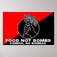 voedsel geen bommen poster