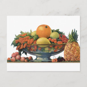  voedsel, gesorteerd fruit in een Bowl Briefkaart