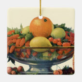  voedsel, gesorteerd fruit in een Bowl Keramisch Ornament (Achterkant)