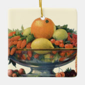  voedsel, gesorteerd fruit in een Bowl Keramisch Ornament (Voorkant)