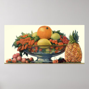 voedsel, gesorteerd fruit in een Bowl Poster