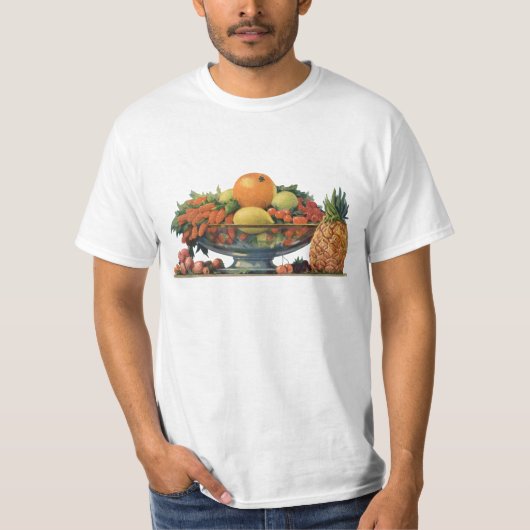 voedsel, gesorteerd fruit in een Bowl T-shirt (Voorkant)