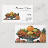  voedsel, gesorteerd fruit in een Bowl Visitekaartje (Voorkant / Achterkant)