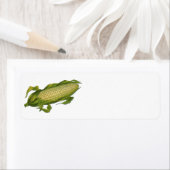  voedsel, gezonde groenten, maïs op de krab etiket (Insitu)