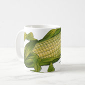  voedsel, gezonde groenten, maïs op de krab koffiemok (Voorkant links)