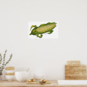 voedsel, gezonde groenten, maïs op de krab poster (Keuken)