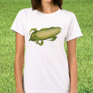  voedsel, gezonde groenten, maïs op de krab t-shirt