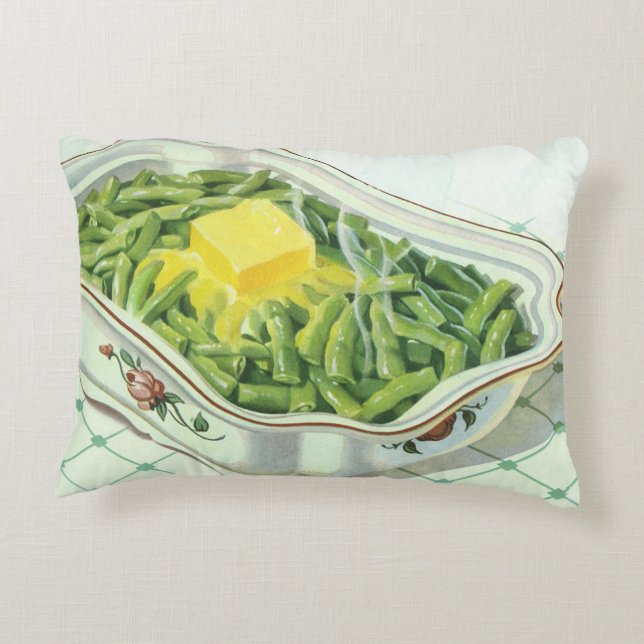  voedsel, groene Bean Casserole met boter Accent Kussen (Achterkant)
