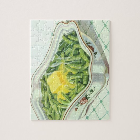 voedsel, groene Bean Casserole met boter Legpuzzel (Verticaal)