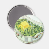 voedsel, groene Bean Casserole met boter Magneet (Voorkant / Achterkant)