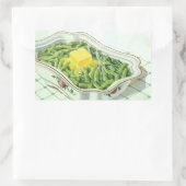  voedsel, groene Bean Casserole met boter Rechthoekige Sticker (Tas)