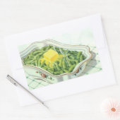  voedsel, groene Bean Casserole met boter Rechthoekige Sticker (Envelop)