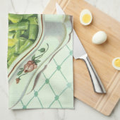  voedsel, groene Bean Casserole met boter Theedoek (Quarter Fold)