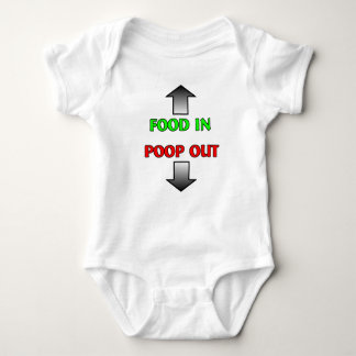 Voedsel in Poop Out Funny Baby Romper Humor