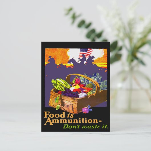 Voedsel is Ammo Briefkaart (Staand voorkant)
