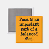 Voedsel is een belangrijk onderdeel van een uitgeb magneet (Voorkant / Achterkant)